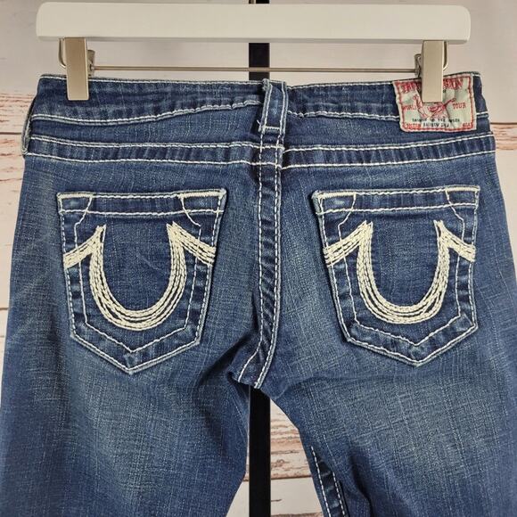 True Religion Rainbow Gina Boot Cut Jeans Size 27 - Picture 4 of 9